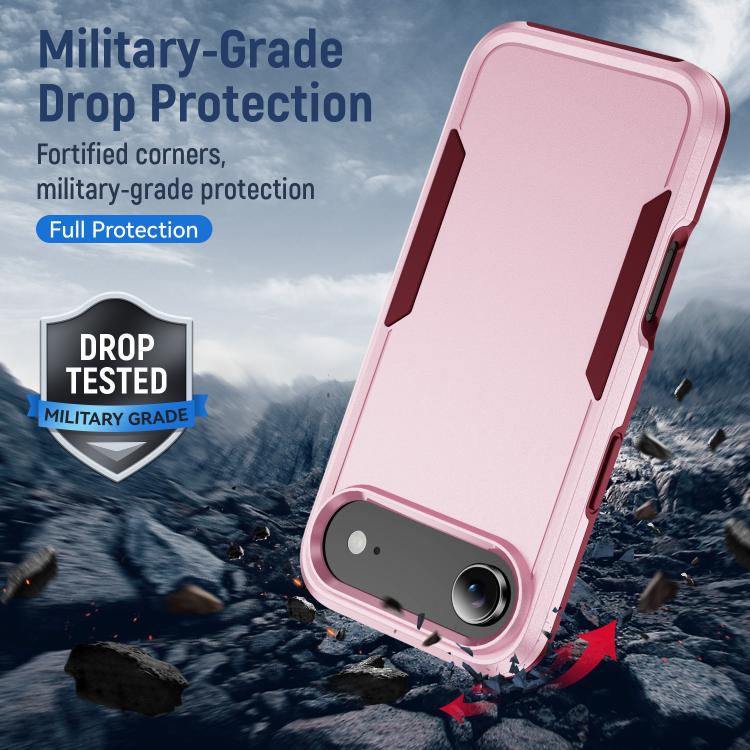 For iPhone Air Pioneer Armor Heavy Duty PC + TPU Phone Case(Pink+Rose Red) - iPhone Air Cases by buy2fix | Online Shopping UK | buy2fix