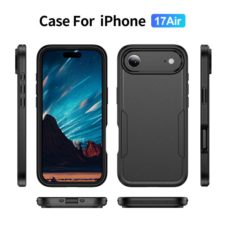 For iPhone Air Pioneer Armor Heavy Duty PC + TPU Phone Case(Black) - iPhone Air Cases by buy2fix | Online Shopping UK | buy2fix