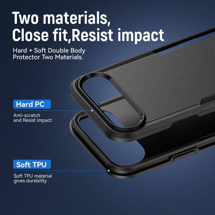 For iPhone Air Pioneer Armor Heavy Duty PC + TPU Phone Case(Black) - iPhone Air Cases by buy2fix | Online Shopping UK | buy2fix