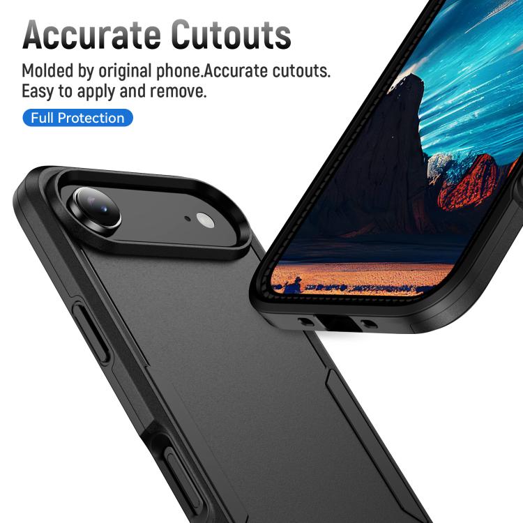 For iPhone Air Pioneer Armor Heavy Duty PC + TPU Phone Case(Black) - iPhone Air Cases by buy2fix | Online Shopping UK | buy2fix