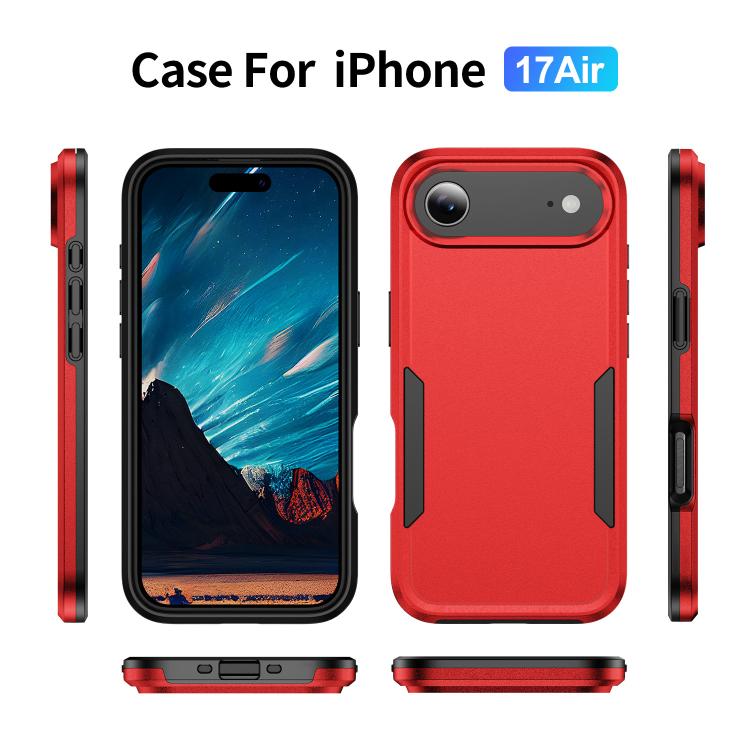 For iPhone Air Pioneer Armor Heavy Duty PC + TPU Phone Case(Red+Black) - iPhone Air Cases by buy2fix | Online Shopping UK | buy2fix