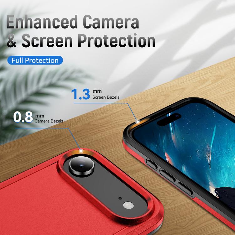 For iPhone Air Pioneer Armor Heavy Duty PC + TPU Phone Case(Red+Black) - iPhone Air Cases by buy2fix | Online Shopping UK | buy2fix