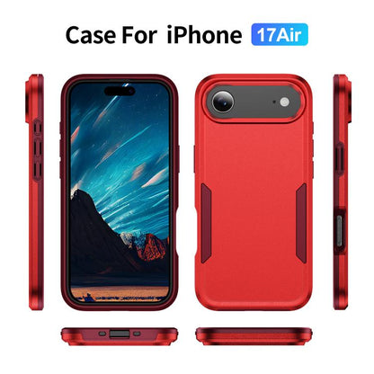 For iPhone Air Pioneer Armor Heavy Duty PC + TPU Phone Case(Red+Rose Red) - iPhone Air Cases by buy2fix | Online Shopping UK | buy2fix