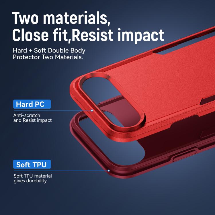 For iPhone Air Pioneer Armor Heavy Duty PC + TPU Phone Case(Red+Rose Red) - iPhone Air Cases by buy2fix | Online Shopping UK | buy2fix