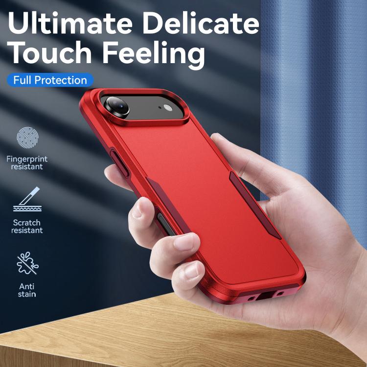 For iPhone Air Pioneer Armor Heavy Duty PC + TPU Phone Case(Red+Rose Red) - iPhone Air Cases by buy2fix | Online Shopping UK | buy2fix