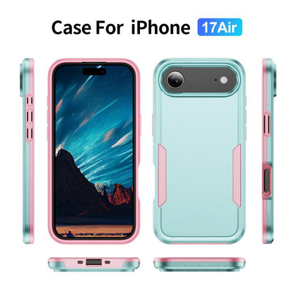 For iPhone Air Pioneer Armor Heavy Duty PC + TPU Phone Case(Green+Pink) - iPhone Air Cases by buy2fix | Online Shopping UK | buy2fix