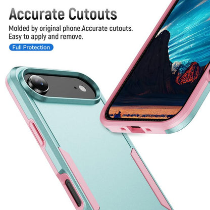 For iPhone Air Pioneer Armor Heavy Duty PC + TPU Phone Case(Green+Pink) - iPhone Air Cases by buy2fix | Online Shopping UK | buy2fix