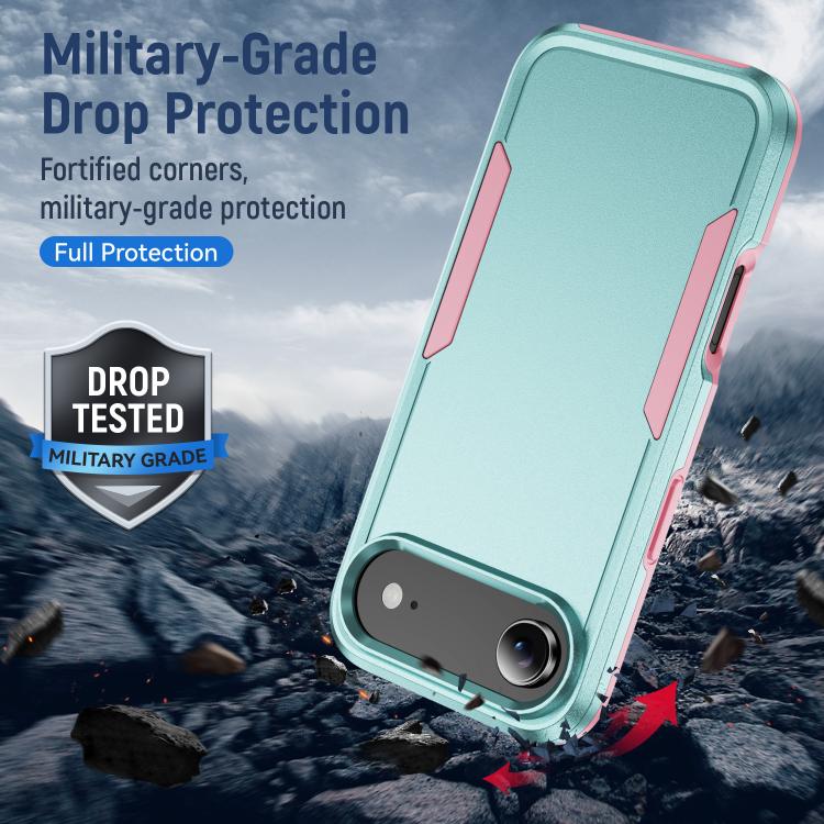 For iPhone Air Pioneer Armor Heavy Duty PC + TPU Phone Case(Green+Pink) - iPhone Air Cases by buy2fix | Online Shopping UK | buy2fix