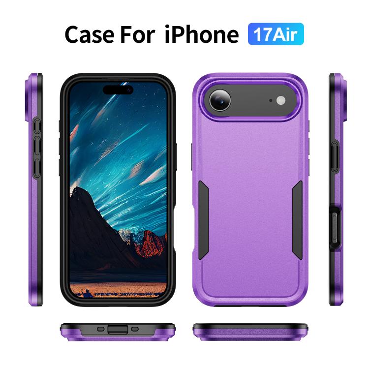 For iPhone Air Pioneer Armor Heavy Duty PC + TPU Phone Case(Purple+Black) - iPhone Air Cases by buy2fix | Online Shopping UK | buy2fix