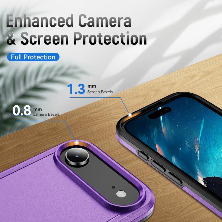 For iPhone Air Pioneer Armor Heavy Duty PC + TPU Phone Case(Purple+Black) - iPhone Air Cases by buy2fix | Online Shopping UK | buy2fix