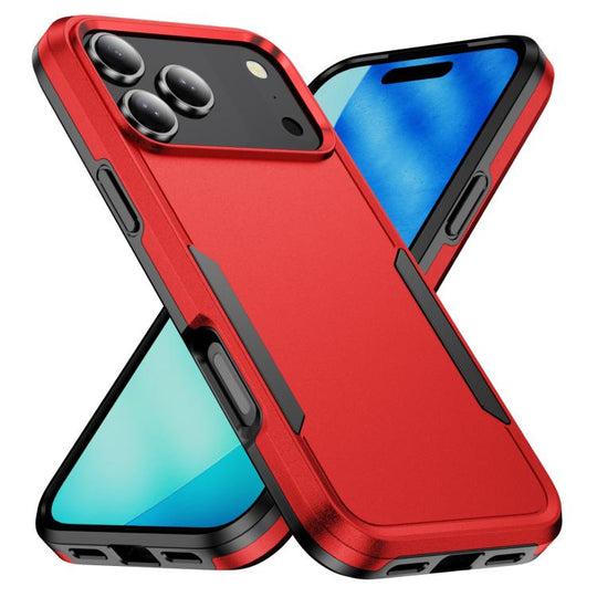 For iPhone 18 Pro Max Pioneer Armor Heavy Duty PC + TPU Phone Case(Red+Black)