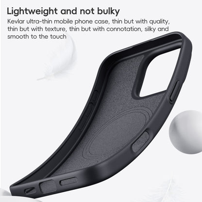 For iPhone 16 Plus Carbon Fiber Kevlar MagSafe Magnetic Phone Case(Black) by buy2fix