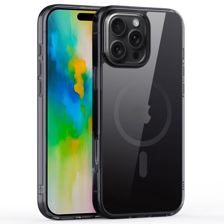 For iPhone 16 Pro Max Crystal Clear MagSafe Magnetic Phone Case(Transparent Black) by buy2fix