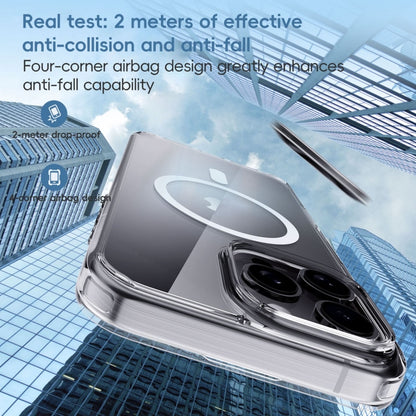 For iPhone 16 Pro Max Crystal Clear MagSafe Magnetic Phone Case(Transparent Black) by buy2fix