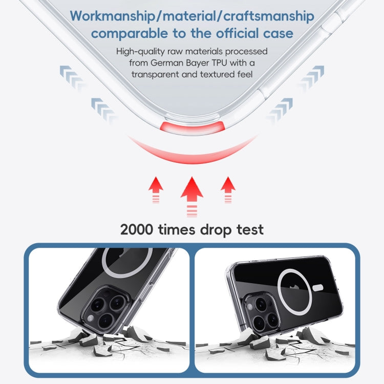 For iPhone 16 Pro Max Crystal Clear MagSafe Magnetic Phone Case(Transparent) by buy2fix