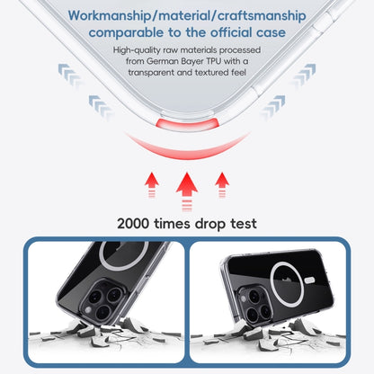 For iPhone 16 Pro Max Crystal Clear MagSafe Magnetic Phone Case(Transparent Black) by buy2fix