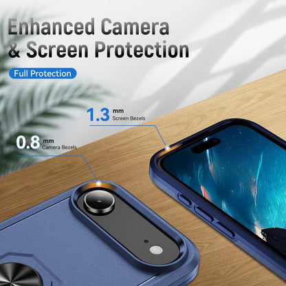 For iPhone Air Pioneer Armor Heavy Duty PC + TPU Phone Case with Holder(Blue) - iPhone Air Cases by buy2fix | Online Shopping UK | buy2fix