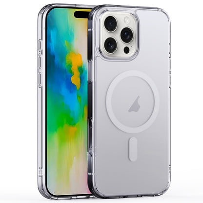 For iPhone 16 Pro Max Crystal Clear Frosted MagSafe Magnetic Phone Case(Transparent) - iPhone 16 Pro Max Cases by buy2fix | Online Shopping UK | buy2fix