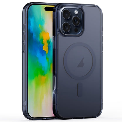 For iPhone 16 Pro Max Crystal Clear Frosted MagSafe Magnetic Phone Case(Transparent Titanium Blue) - iPhone 16 Pro Max Cases by buy2fix | Online Shopping UK | buy2fix