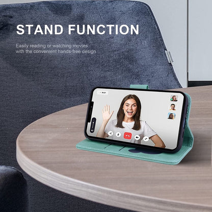 For Google Pixel 9 / 9 Pro Cute Cat Embossed Leather Phone Case(Green) by buy2fix