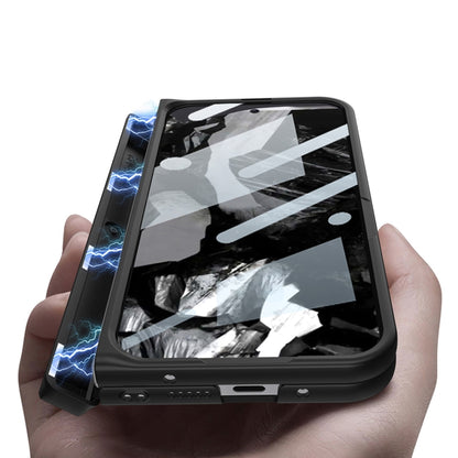 For Google Pixel 9 Pro Fold GKK Integrated Fold Hinge Card Slot Phone Case with Holder(Black) by GKK