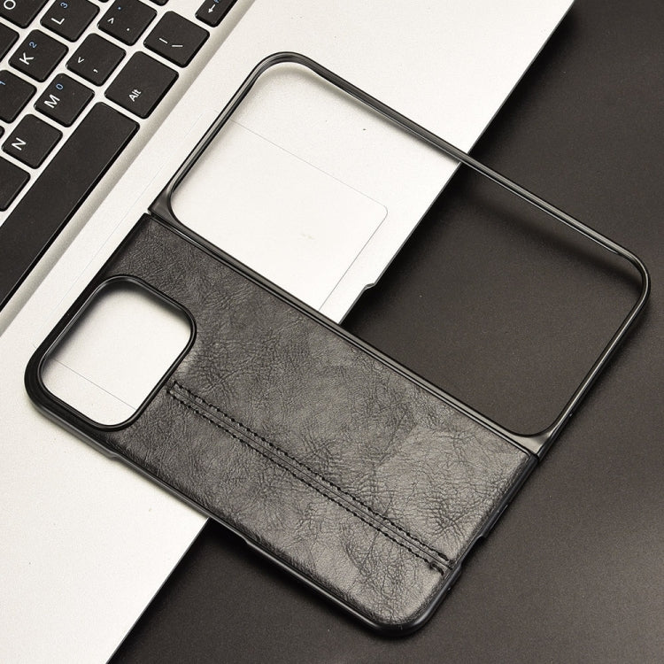 For Google Pixel 9 Pro Fold Cow Pattern Sewing Back Cover Phone Case(Black) by buy2fix