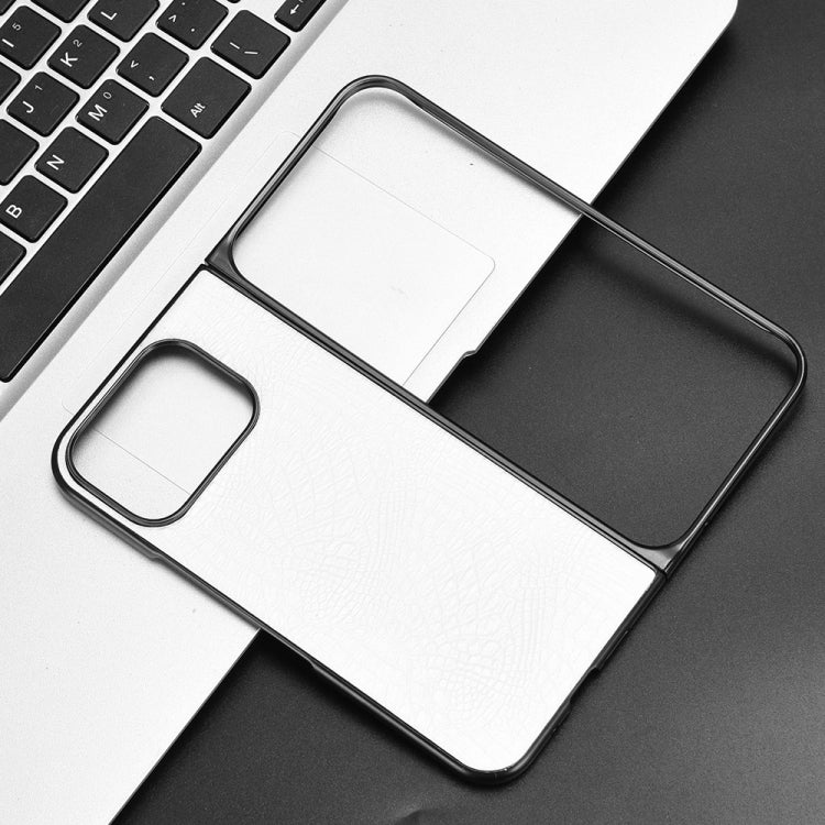 For Google Pixel 9 Pro Fold Crocodile Texture Back Cover Phone Case(White) by buy2fix