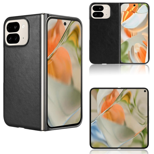 For Google Pixel 9 Pro Fold Litchi Texture Back Cover Phone Case(Black) by buy2fix