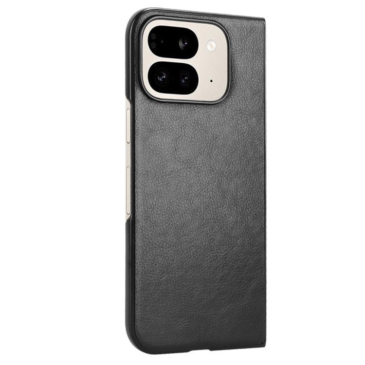 For Google Pixel 9 Pro Fold Litchi Texture Back Cover Phone Case(Black) by buy2fix