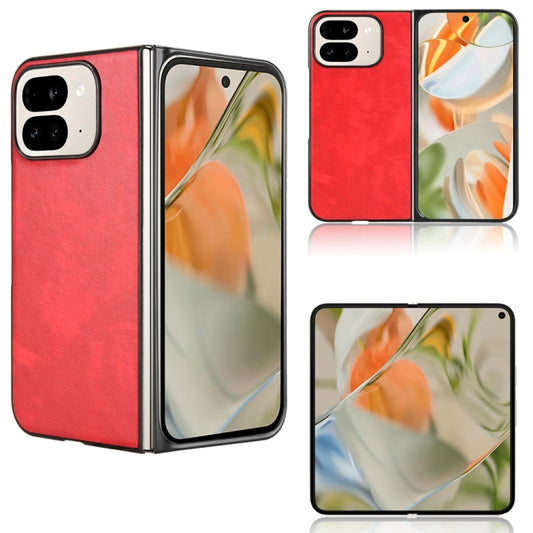 For Google Pixel 9 Pro Fold Litchi Texture Back Cover Phone Case(Red) by buy2fix