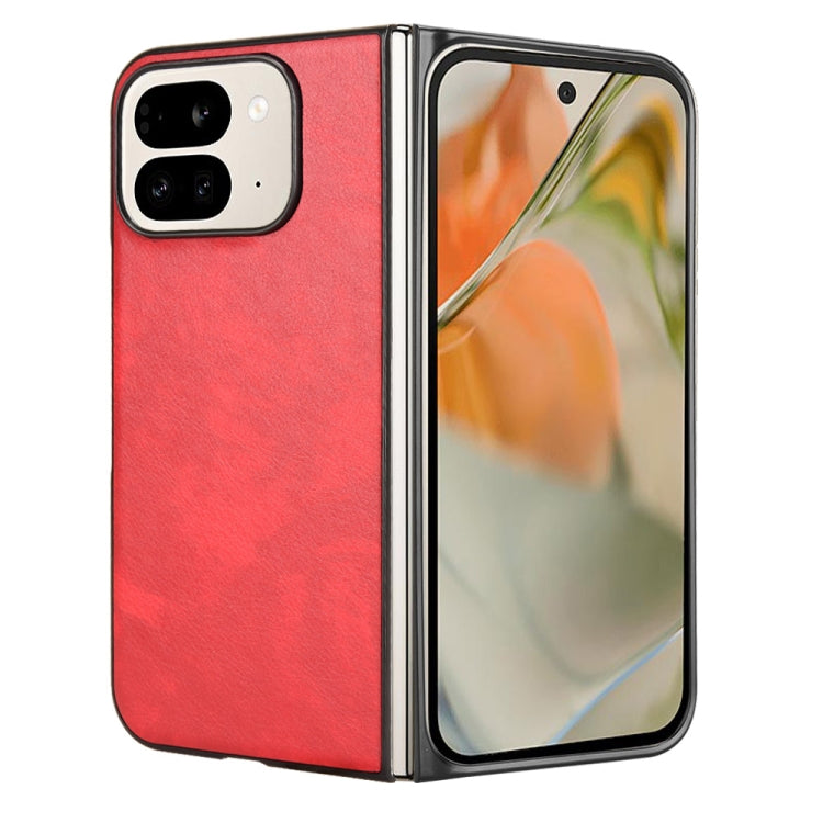 For Google Pixel 9 Pro Fold Litchi Texture Back Cover Phone Case(Red) by buy2fix