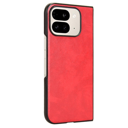 For Google Pixel 9 Pro Fold Litchi Texture Back Cover Phone Case(Red) by buy2fix