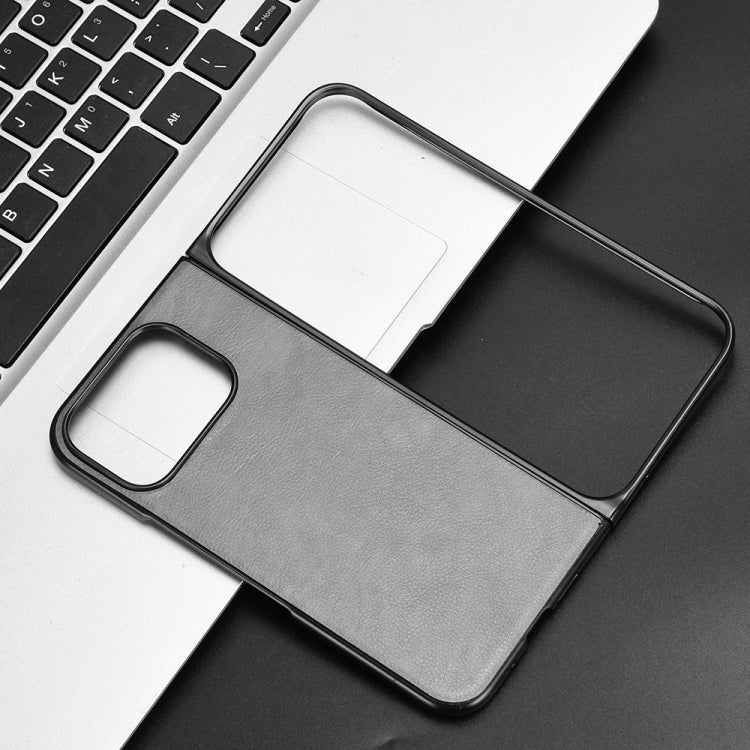 For Google Pixel 9 Pro Fold Litchi Texture Back Cover Phone Case(Grey) by buy2fix