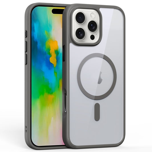 For iPhone 16 Pro Max Ming Shield Series MagSafe Magnetic Phone Case(Grey) - iPhone 16 Pro Max Cases by buy2fix | Online Shopping UK | buy2fix