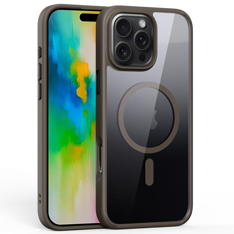 For iPhone 16 Pro Ming Shield Series MagSafe Magnetic Phone Case(Titanium Rose Gold) by buy2fix