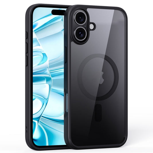 For iPhone 16 Plus Ming Shield Series MagSafe Magnetic Phone Case(Black) - iPhone 16 Plus Cases by buy2fix | Online Shopping UK | buy2fix