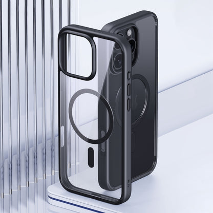 For iPhone 16 Pro Ming Shield Series MagSafe Magnetic Phone Case(Titanium Rose Gold) by buy2fix