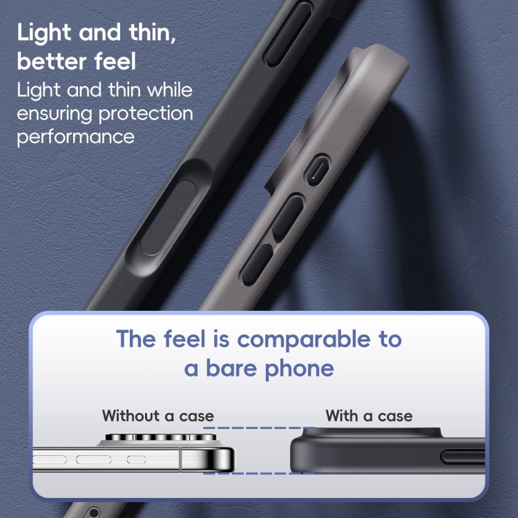 For iPhone 16 Ming Shield Series MagSafe Magnetic Phone Case(Grey) - iPhone 16 Cases by buy2fix | Online Shopping UK | buy2fix