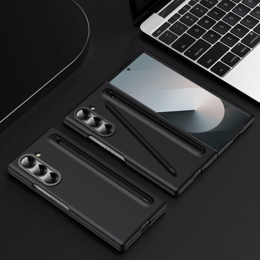 For Samsung Galaxy Z Fold6 Integrated Skin Feel Foldable Phone Case with Capacitive Stylus(Black) - Galaxy Z Fold6 5G Cases by buy2fix | Online Shopping UK | buy2fix