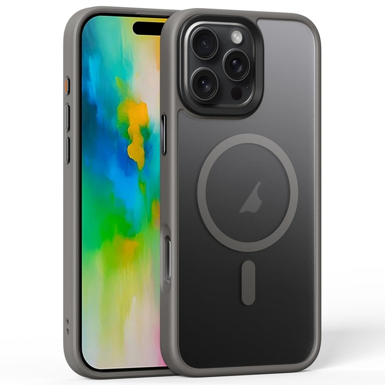 For iPhone 16 Pro Max Frosted MagSafe Magnetic Phone Case(Grey) by buy2fix