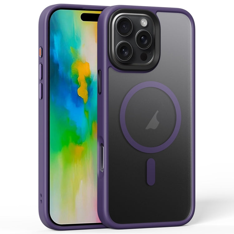 For iPhone 16 Pro Max Frosted MagSafe Magnetic Phone Case(Puprle) by buy2fix