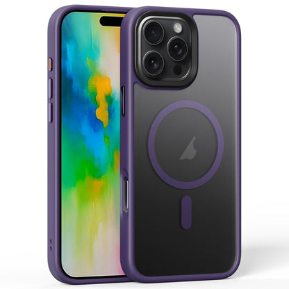 For iPhone 16 Pro Max Frosted MagSafe Magnetic Phone Case(Puprle) by buy2fix