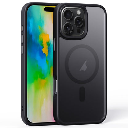 For iPhone 16 Pro Frosted MagSafe Magnetic Phone Case(Black) by buy2fix