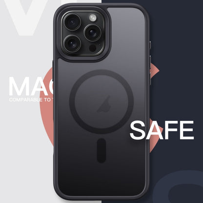 For iPhone 16e Frosted MagSafe Magnetic Phone Case(Black) - iPhone 16e Cases by buy2fix | Online Shopping UK | buy2fix