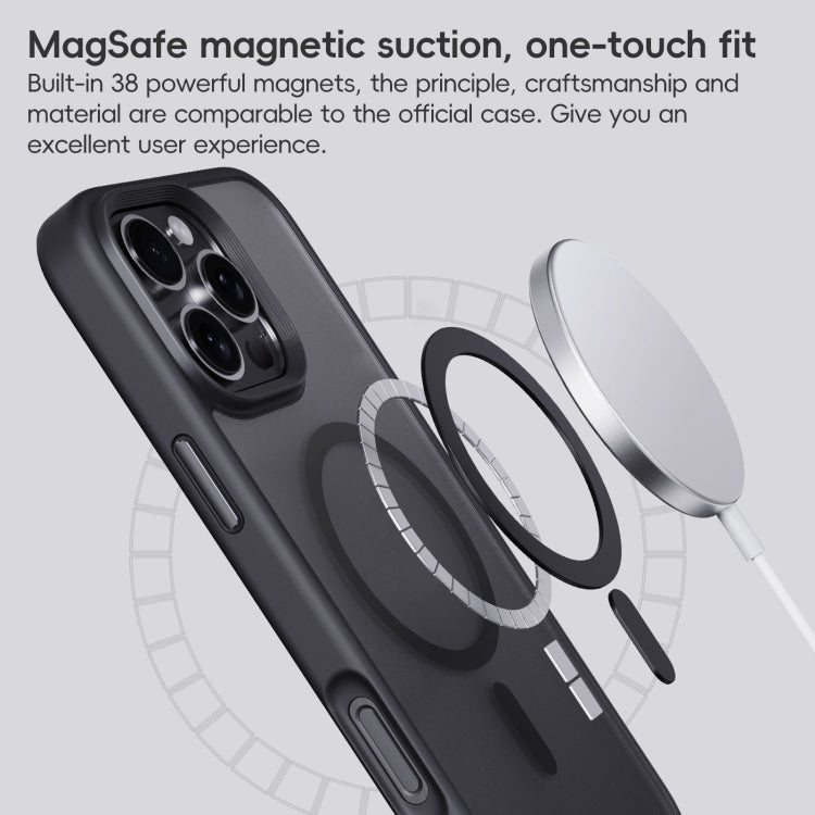 For iPhone 16 Pro Max Frosted MagSafe Magnetic Phone Case(Grey) by buy2fix