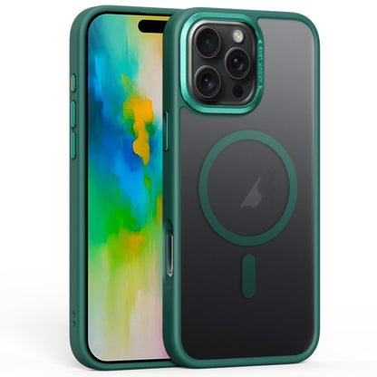 For iPhone 16 Pro Max Frosted MagSafe Magnetic Phone Case(Dark Green) by buy2fix