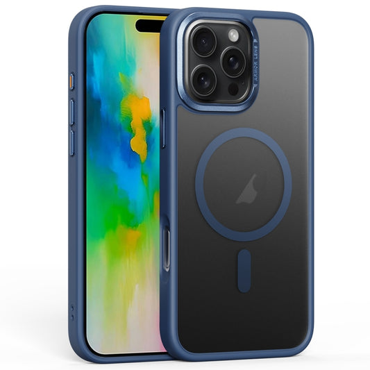 For iPhone 16 Pro Max Frosted MagSafe Magnetic Phone Case(Titanium Blue) by buy2fix