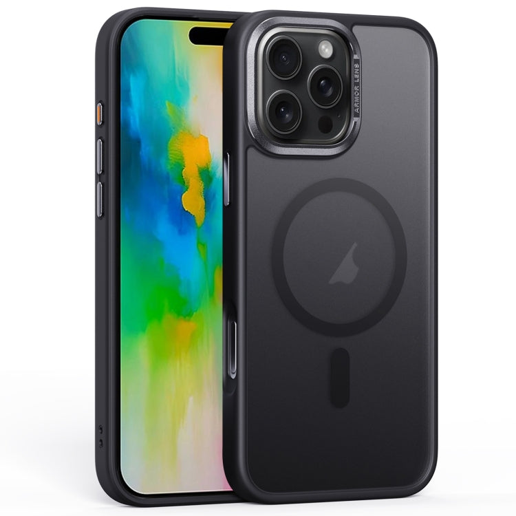 For iPhone 16 Pro Frosted MagSafe Magnetic Phone Case(Black) by buy2fix