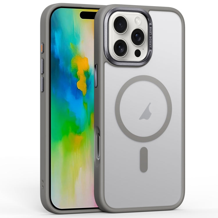 For iPhone 16 Pro Frosted MagSafe Magnetic Phone Case(Grey) by buy2fix