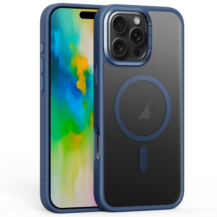 For iPhone 16 Pro Frosted MagSafe Magnetic Phone Case(Titanium Blue) by buy2fix